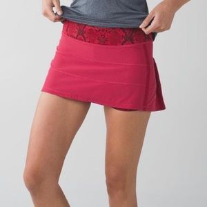 Pace Rival Tennis Skirt Red Snake Print Mini